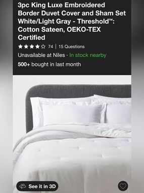 Cotton Embroidered Duvet Cover Set